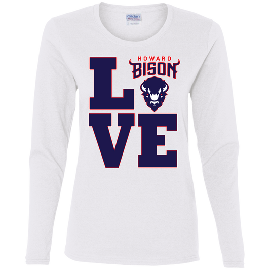 Howard BISONS - Love - Women's LS Tee