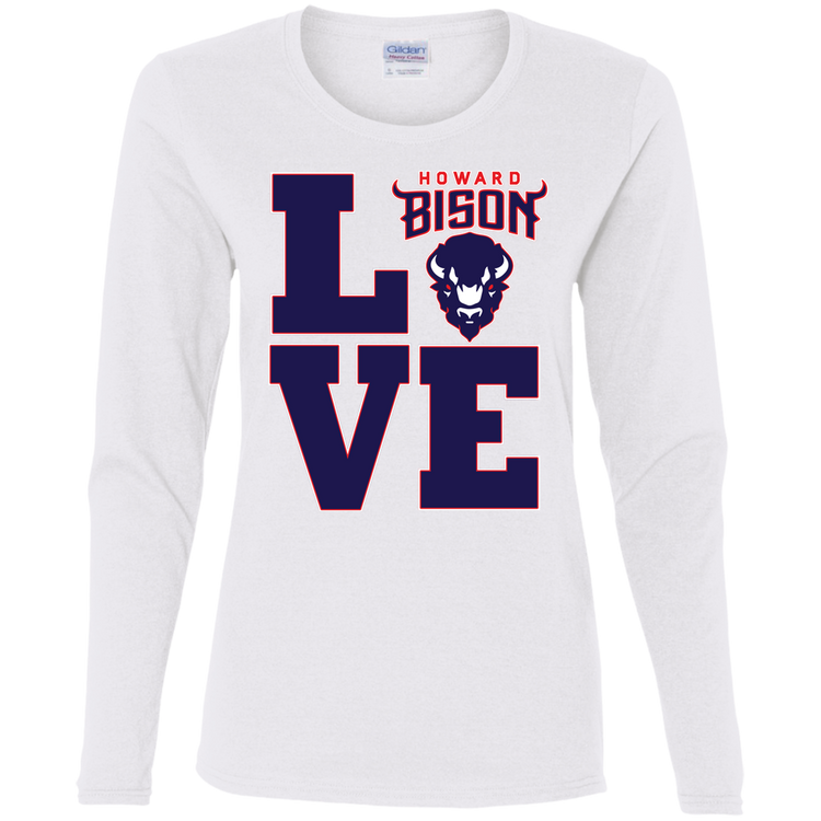 Howard BISONS - Love - Women's LS Tee