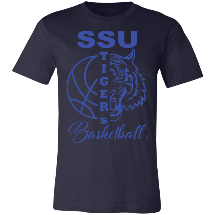 SSU - Tigers Basketball - Blue - Fashion Fitted Short-Sleeve T-Shirt