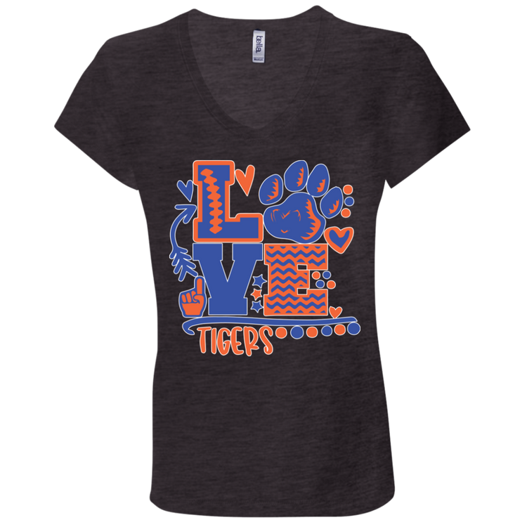 SSU - Love Tigers - Fashion Fitted Women's V-Neck T-Shirt