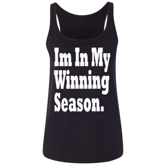 Im In My Winning Season White - Black Label Women's Relaxed Tank