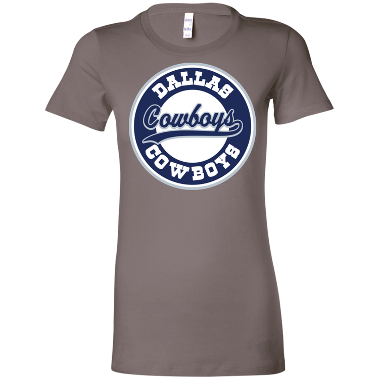 Dallas Cowboys Circle Tee - Fashion Fitted Women's Favorite T-Shirt