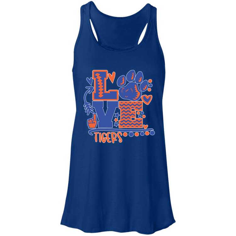 SSU - Love Tigers - Fashion Fitted Women's Flowy Racerback Tank