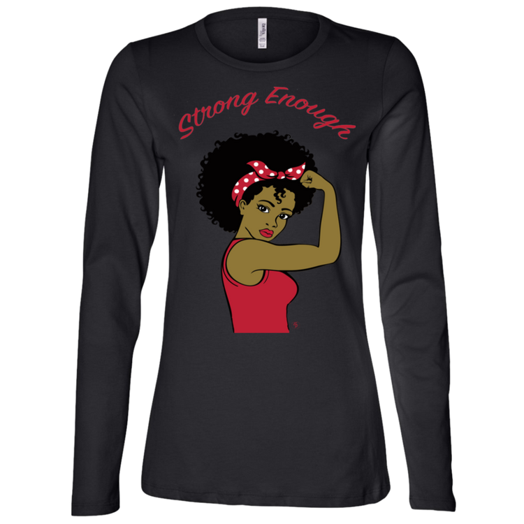 Strong Woman - Fashion Fitted Women's Jersey LS Missy Fit