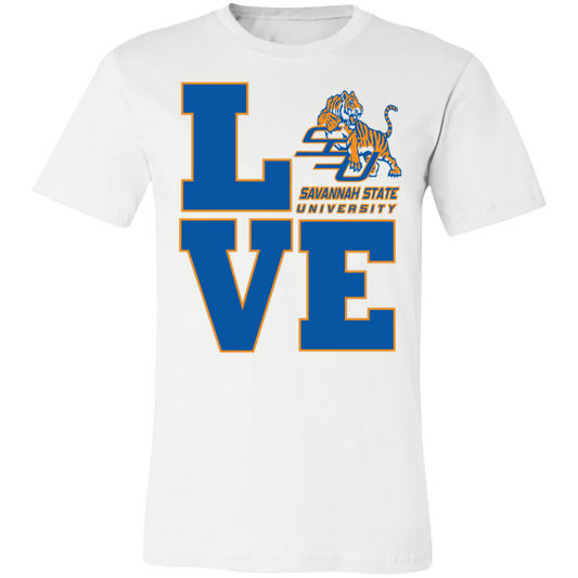 Savannah State - LOVE - Fashion Fitted Short-Sleeve T-Shirt