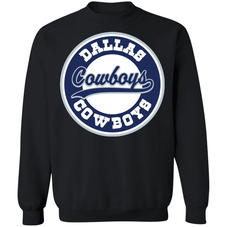 Dallas Cowboys Circle Tee - Crewneck Pullover Sweatshirt  8 oz.