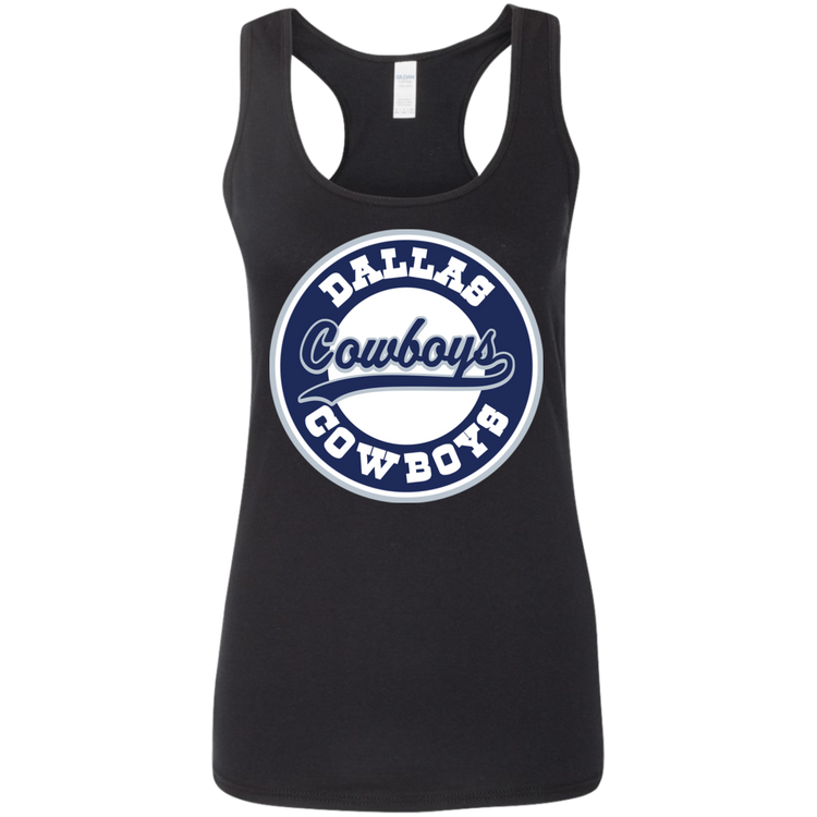 Dallas Cowboys Circle Tee - Women's Softstyle Racerback Tank