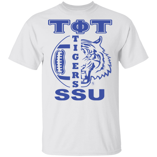 SSU - Tigers Football - Blue - Unisex  5.3 oz. T-Shirt