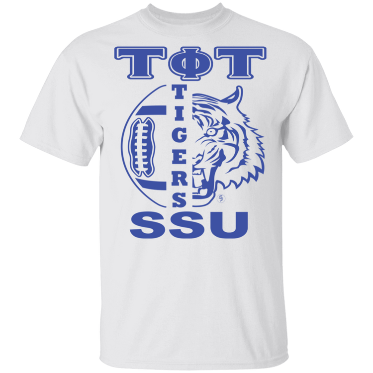 SSU - Tigers Football - Blue - Unisex  5.3 oz. T-Shirt