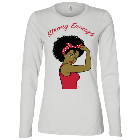 Strong Woman - Fashion Fitted Women's Jersey LS Missy Fit