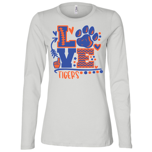 SSU - Love Tigers - Fashion Fitted Women's Jersey LS Missy Fit