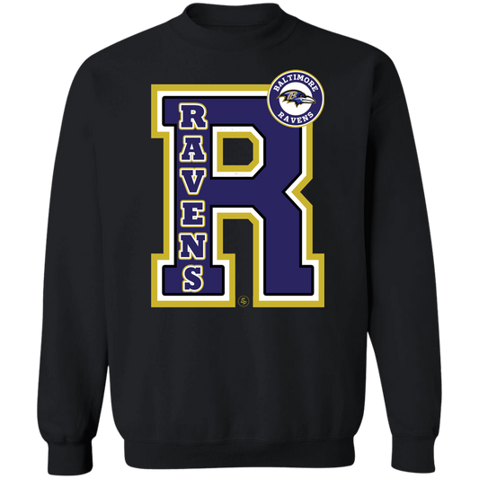 Big R - Ravens Fan - Crewneck Pullover Sweatshirt  8 oz.