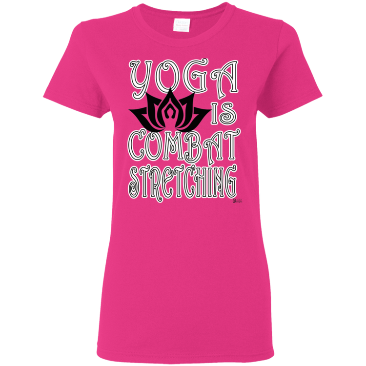 Womens - YOGA is Combat Stretching - Women's 5.3 oz. Tee