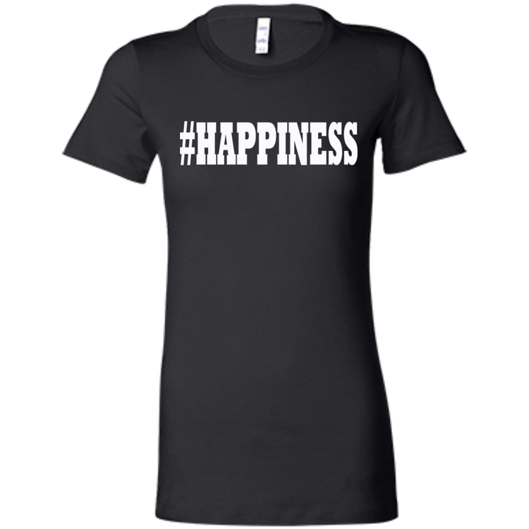 HAPPINESS White - Black Label Women's' T-Shirt