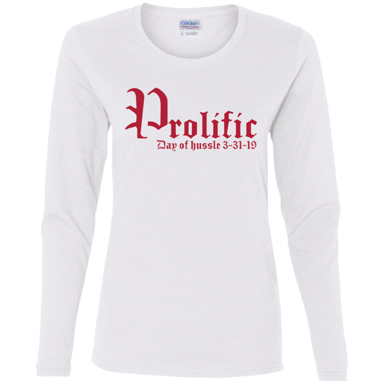 Prolific - Day of Hussle - Red - Women's LS Tee