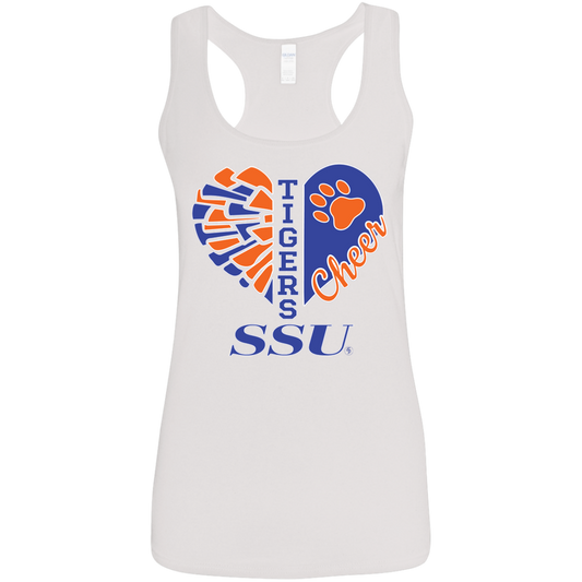 SSU - Tigers Cheer - Women's Softstyle Racerback Tank