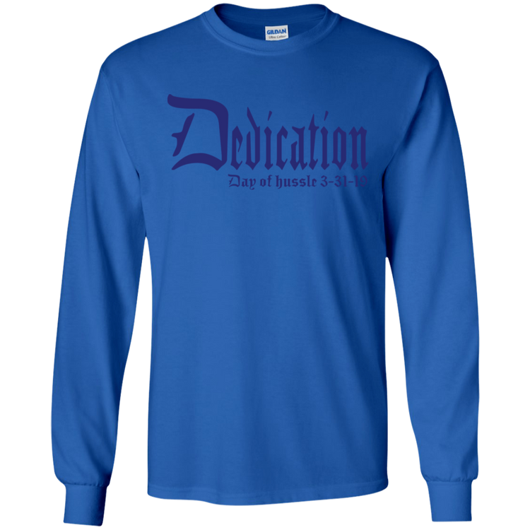 Dedication - Day of Hussle - Navy - Men's LS Tee