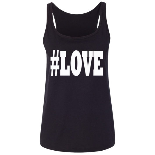 LOVE White - Black Label Women's Relaxed Tank