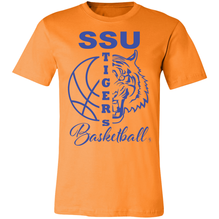 SSU - Tigers Basketball - Blue - Fashion Fitted Short-Sleeve T-Shirt