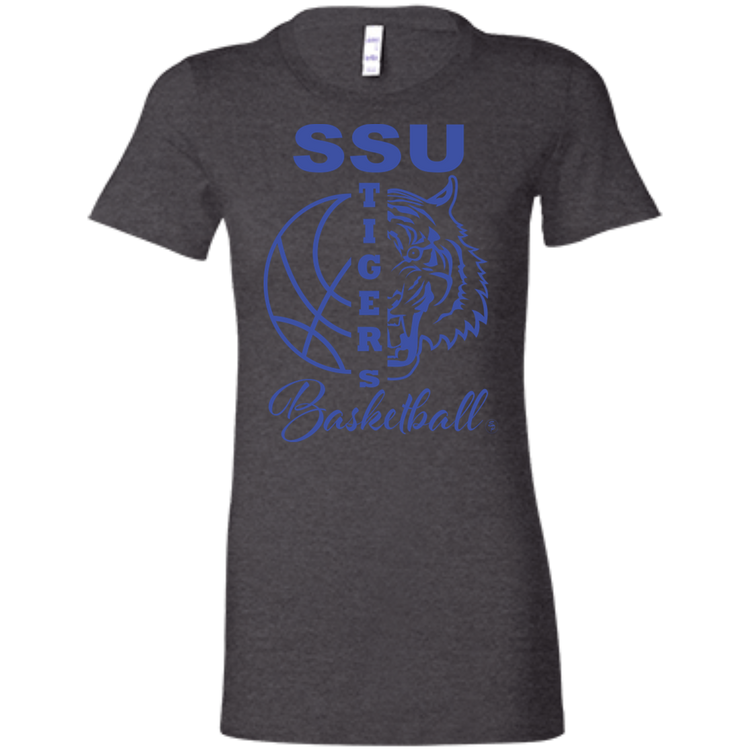 SSU - Tigers Basketball - Blue - Fashion Fitted Women's Favorite T-Shirt