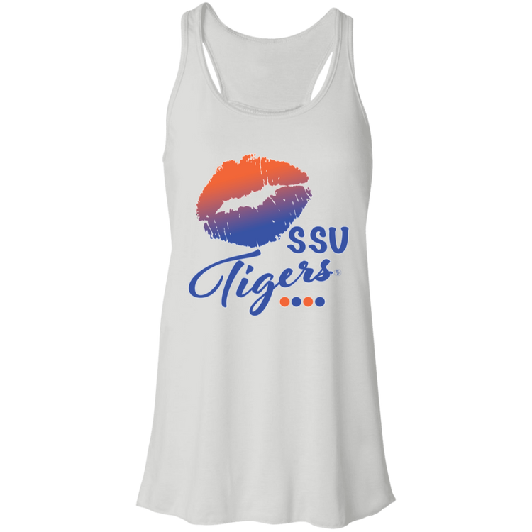 SSU - Tigers Kisses - Fashion Fitted Women's Flowy Racerback Tank