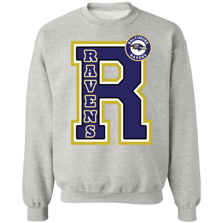 Big R - Ravens Fan - Crewneck Pullover Sweatshirt  8 oz.