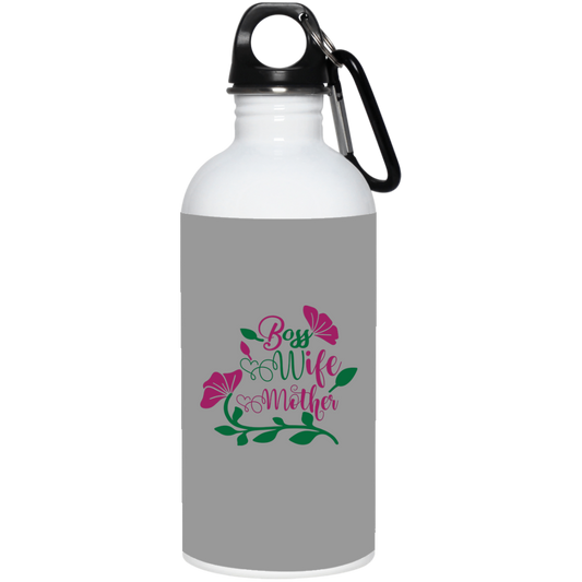 Boss-Wife-Mother-Tee - v2 - 23663 20 oz. Stainless Steel Water Bottle