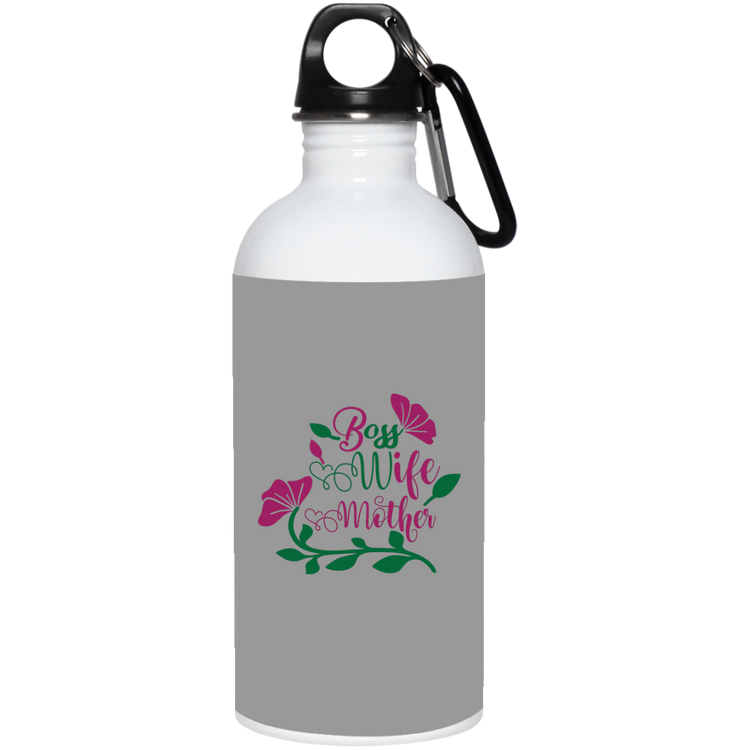 Boss-Wife-Mother-Tee - v2 - 23663 20 oz. Stainless Steel Water Bottle