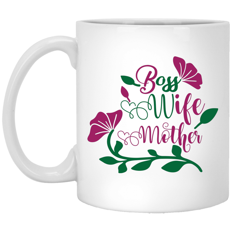 Boss-Wife-Mother-Tee - v2 - 11 oz. White Mug