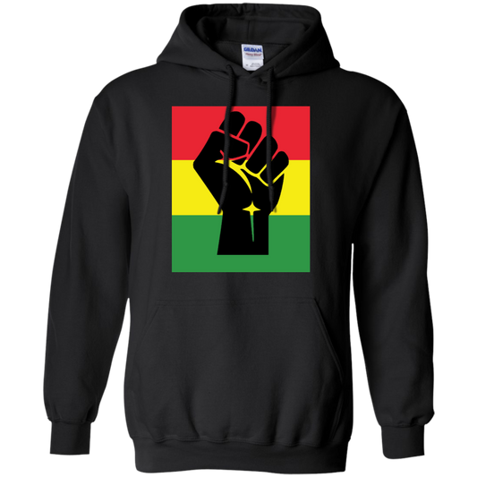 Black Fist - African Flag - Men's / Women's Pullover Hoodie