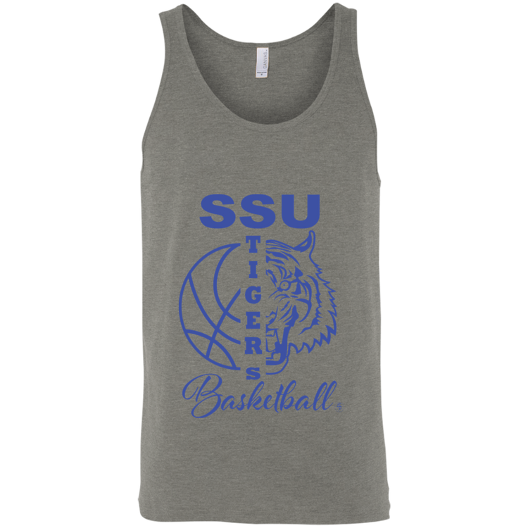 SSU - Tigers Basketball - Blue - Fashion Fitted Unisex Tank