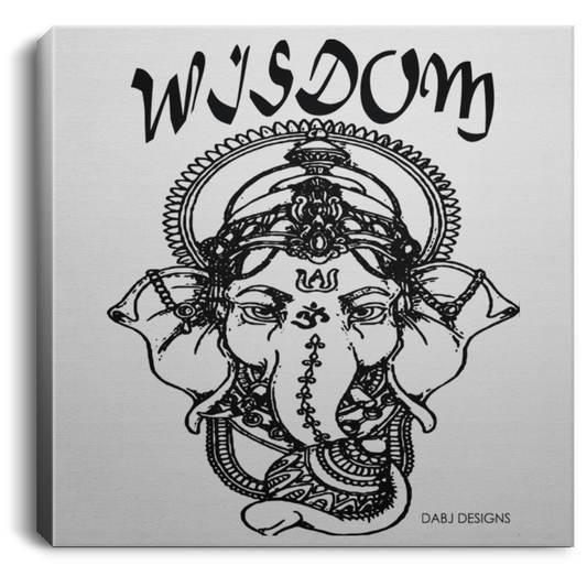 Ganesh - Wisdom - CANSQ75 Square Canvas .75in Frame