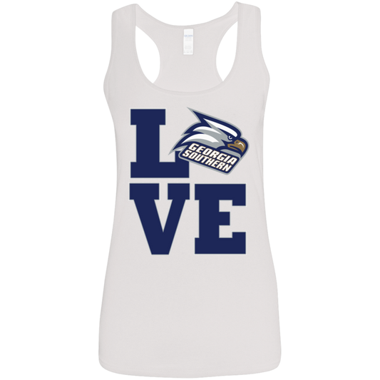 GA Southern - Alumni LOVE - Women's Softstyle Racerback Tank