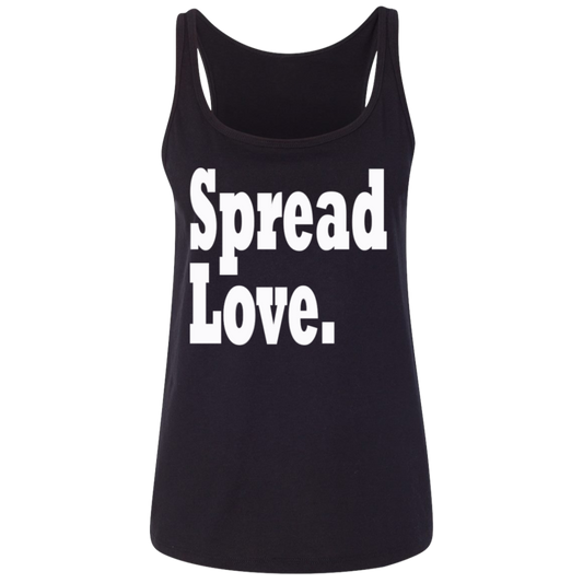 Spread Love White - Black Label Women's Relaxed Tank