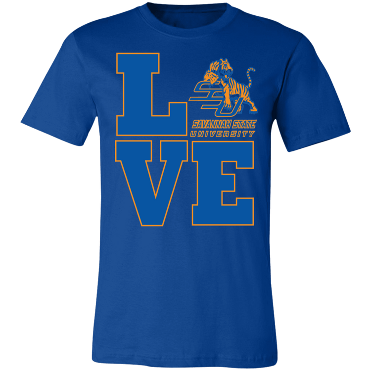 Savannah State - LOVE - Fashion Fitted Short-Sleeve T-Shirt