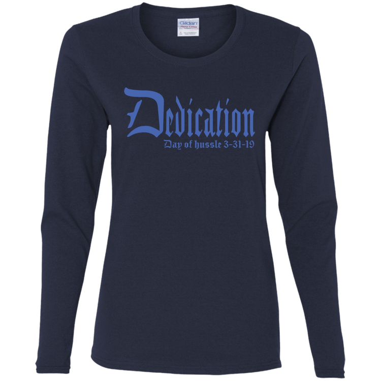 Dedication - Day of Hussle - Blue - Women's LS Tee