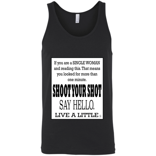 Woman Shoot Your Shot - Black Label Bella + Canvas Unisex Tank