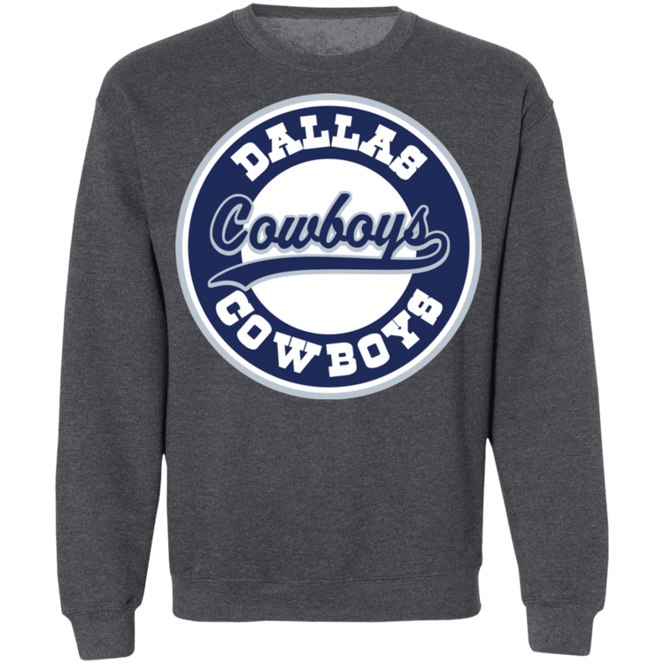 Dallas Cowboys Circle Tee - Crewneck Pullover Sweatshirt  8 oz.