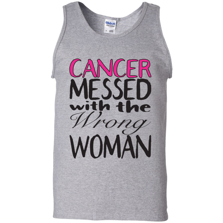 Breast Cancer Messed With The Wrong Woman - Men's Tank Top