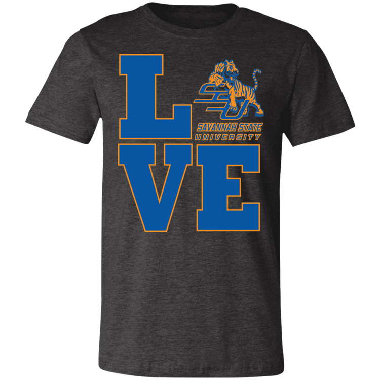 Savannah State - LOVE - Fashion Fitted Short-Sleeve T-Shirt