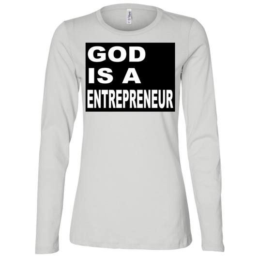 God Is A - Entrepreneur - White - Women's LS Missy Fit T-Shirt