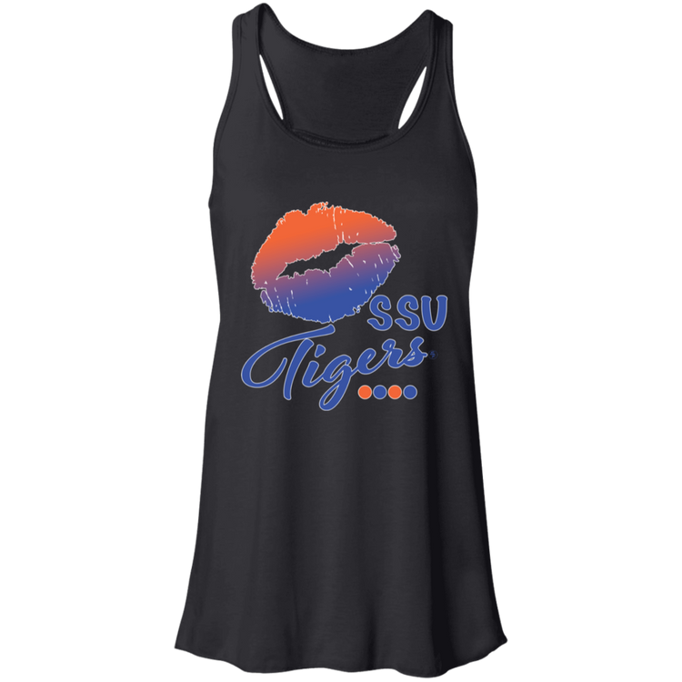 SSU - Tigers Kisses - Fashion Fitted Women's Flowy Racerback Tank