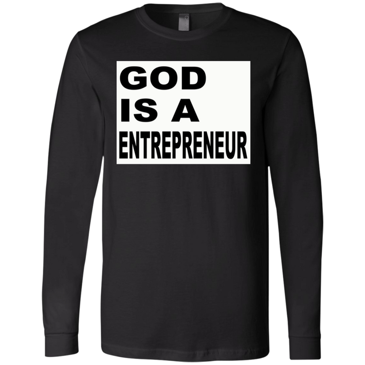 God Is A Entrepreneur - Black - Men's LS T-Shirt