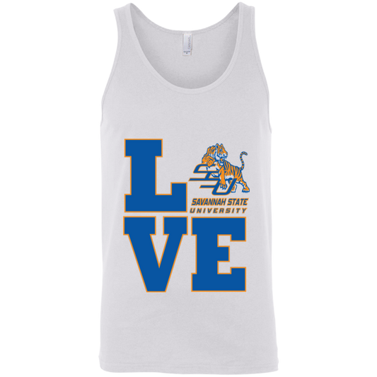 Savannah State - LOVE - Fashion Fitted Unisex Tank