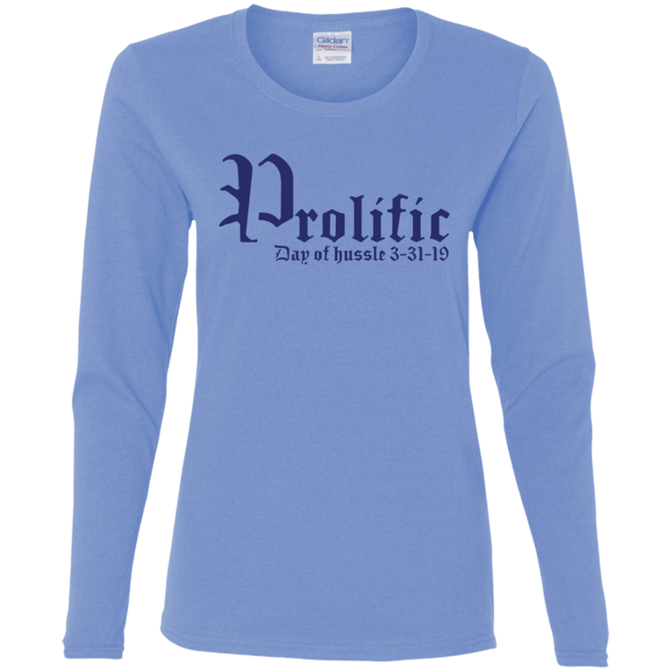 Prolific - Day of Hussle - Navy - Women's LS Tee