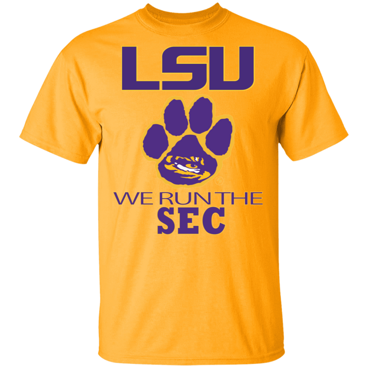 LSU - We Run The SEC - Unisex  5.3 oz. T-Shirt