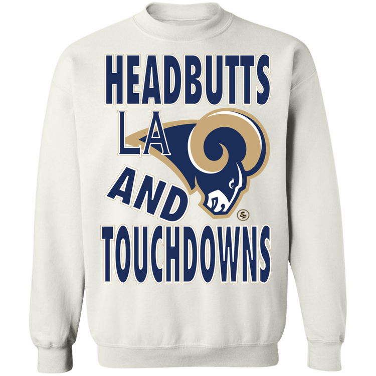 LA RAMS - Headbutts and Touchdowns - Crewneck Pullover Sweatshirt  8 oz.