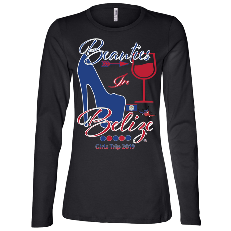 Beauties In Belize - Fitted Women's LS Missy Fit T-Shirt