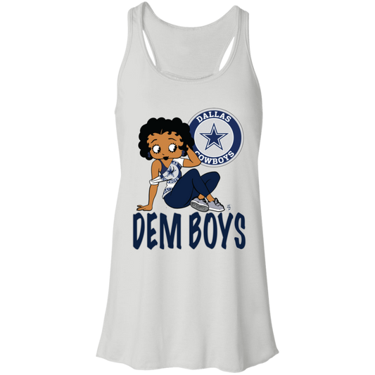 DEM Boys - Cowboys Betty - Fashion Fitted Women's Flowy Racerback Tank