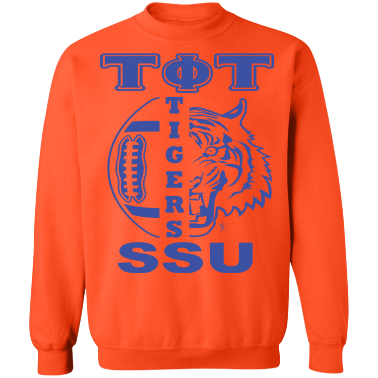 SSU - Tigers Football - Blue - Crewneck Pullover Sweatshirt  8 oz.